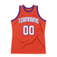 Custom Orange White-Purple Authentic Throwback Basketball Jersey Limited