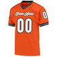 Custom Orange White-Black Mesh Authentic Throwback Football Jersey Limited
