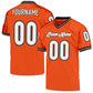 Custom Orange White-Black Mesh Authentic Throwback Football Jersey Limited