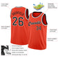 Custom Orange Black Pinstripe Black-White Authentic Basketball Jersey Limited