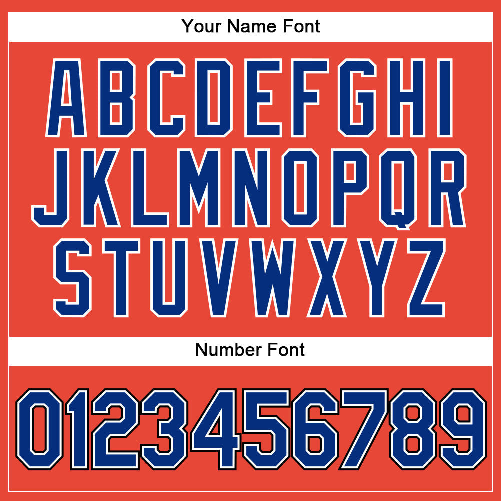 Custom Orange Black Pinstripe Royal-White Authentic Basketball Jersey Limited