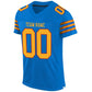 Custom Panther Blue Gold-Red Mesh Authentic Football Jersey Limited