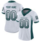 Custom White Midnight Green-Black Mesh Drift Fashion Football Jersey Limited