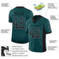 Custom Midnight Green Black-White Mesh Drift Fashion Football Jersey Limited