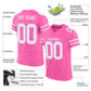 Custom Pink White Mesh Authentic Football Jersey Limited