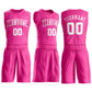 Custom Pink White Classic Sets Basketball Jersey Limited