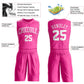 Custom Pink White Classic Sets Basketball Jersey Limited