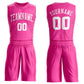 Custom Pink White Classic Sets Basketball Jersey