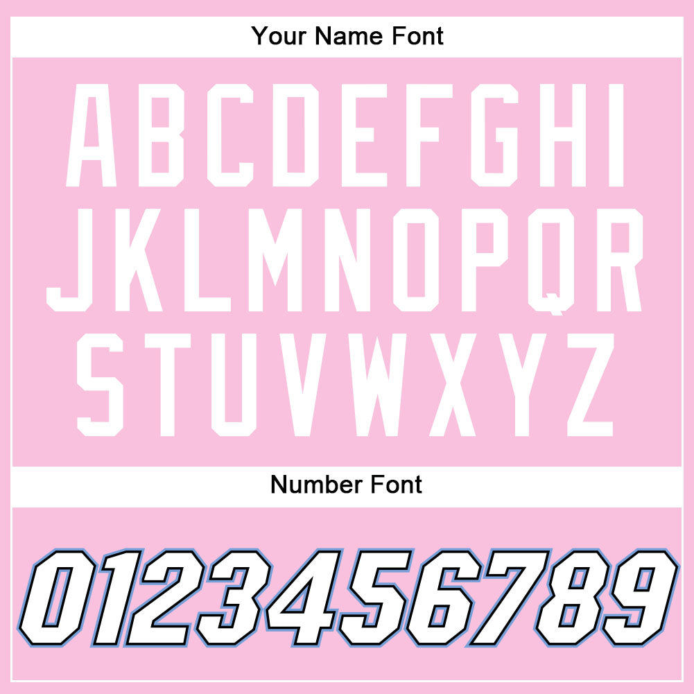 Custom Light Pink White-Light Blue Authentic Throwback Basketball Jersey Limited