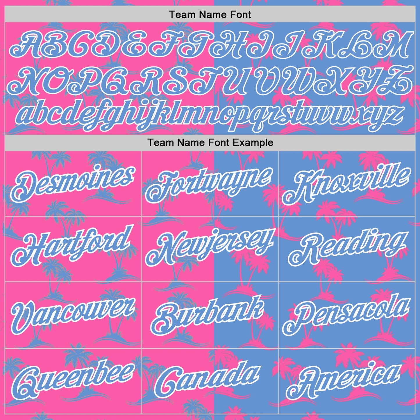 Custom Pink Light Blue-White 3D Pattern Hawaii Palm Trees Authentic Basketball Jersey Limited