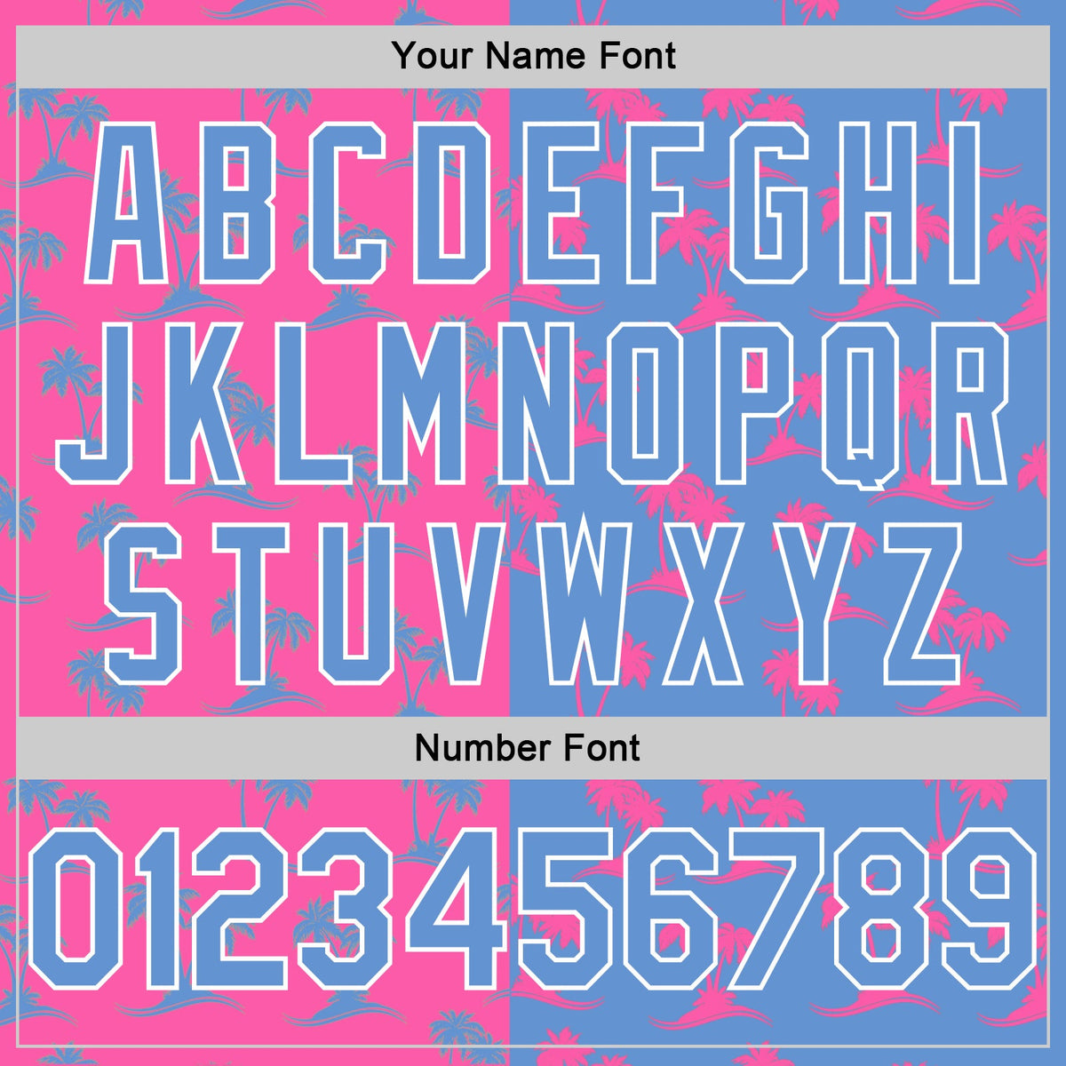 Custom Pink Light Blue-White 3D Pattern Hawaii Palm Trees Authentic Basketball Jersey Limited