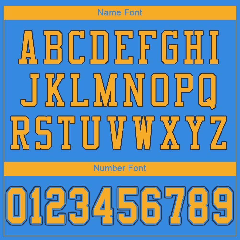 Custom Powder Blue Gold-Navy Mesh Authentic Football Jersey Limited