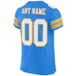 Custom Powder Blue White-Gold Mesh Authentic Football Jersey Limited