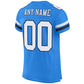 Custom Powder Blue White-Navy Mesh Authentic Football Jersey Limited