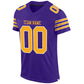 Custom Purple Gold-White Mesh Authentic Football Jersey Limited