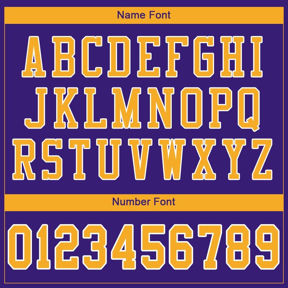 Custom Purple Gold-White Mesh Authentic Football Jersey Limited