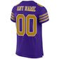 Custom Purple Old Gold-White Mesh Authentic Football Jersey Limited