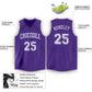 Custom Purple White V-Neck Basketball Jersey Limited