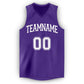 Custom Purple White V-Neck Basketball Jersey Limited