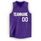 Custom Purple White V-Neck Basketball Jersey Limited