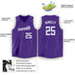 Custom Purple White V-Neck Basketball Jersey Limited