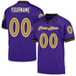 Custom Purple Old Gold-Black Mesh Authentic Throwback Football Jersey Limited