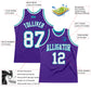 Custom Purple White-Teal Authentic Throwback Basketball Jersey Limited