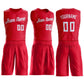 Custom Red White Round Neck Suit Basketball Jersey Limited