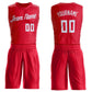 Custom Red White Round Neck Suit Basketball Jersey