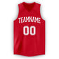 Custom Red White V-Neck Basketball Jersey Limited
