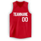Custom Red White V-Neck Basketball Jersey Limited