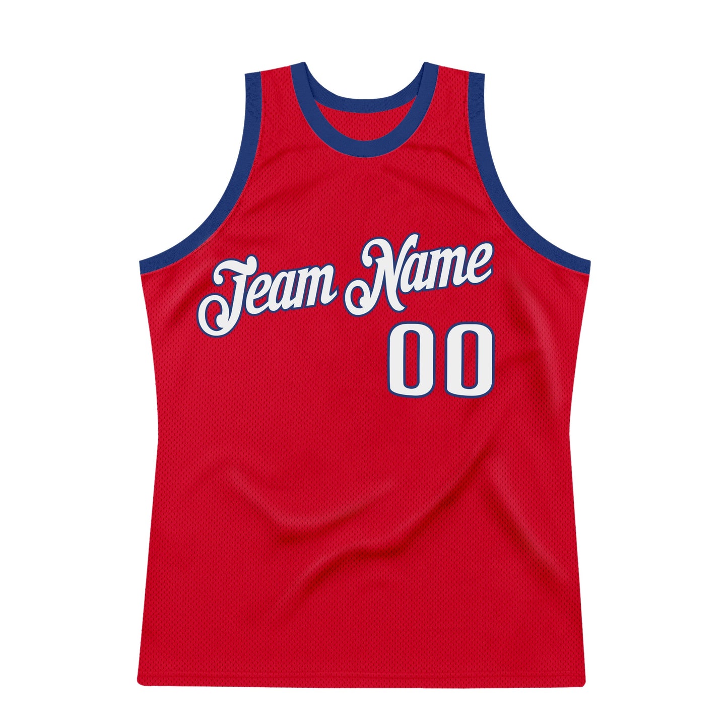 Custom Red White-Royal Authentic Throwback Basketball Jersey Limited
