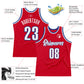 Custom Red White-Royal Authentic Throwback Basketball Jersey Limited