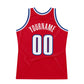 Custom Red White-Royal Authentic Throwback Basketball Jersey Limited