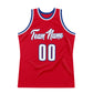Custom Red White-Royal Authentic Throwback Basketball Jersey Limited