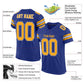 Custom Royal Gold-White Mesh Authentic Football Jersey Limited