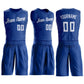 Custom Royal White Round Neck Suit Basketball Jersey Limited