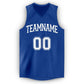 Custom Royal White V-Neck Basketball Jersey Limited