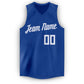 Custom Royal White V-Neck Basketball Jersey Limited