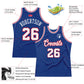 Custom Royal White-Red Authentic Throwback Basketball Jersey Limited