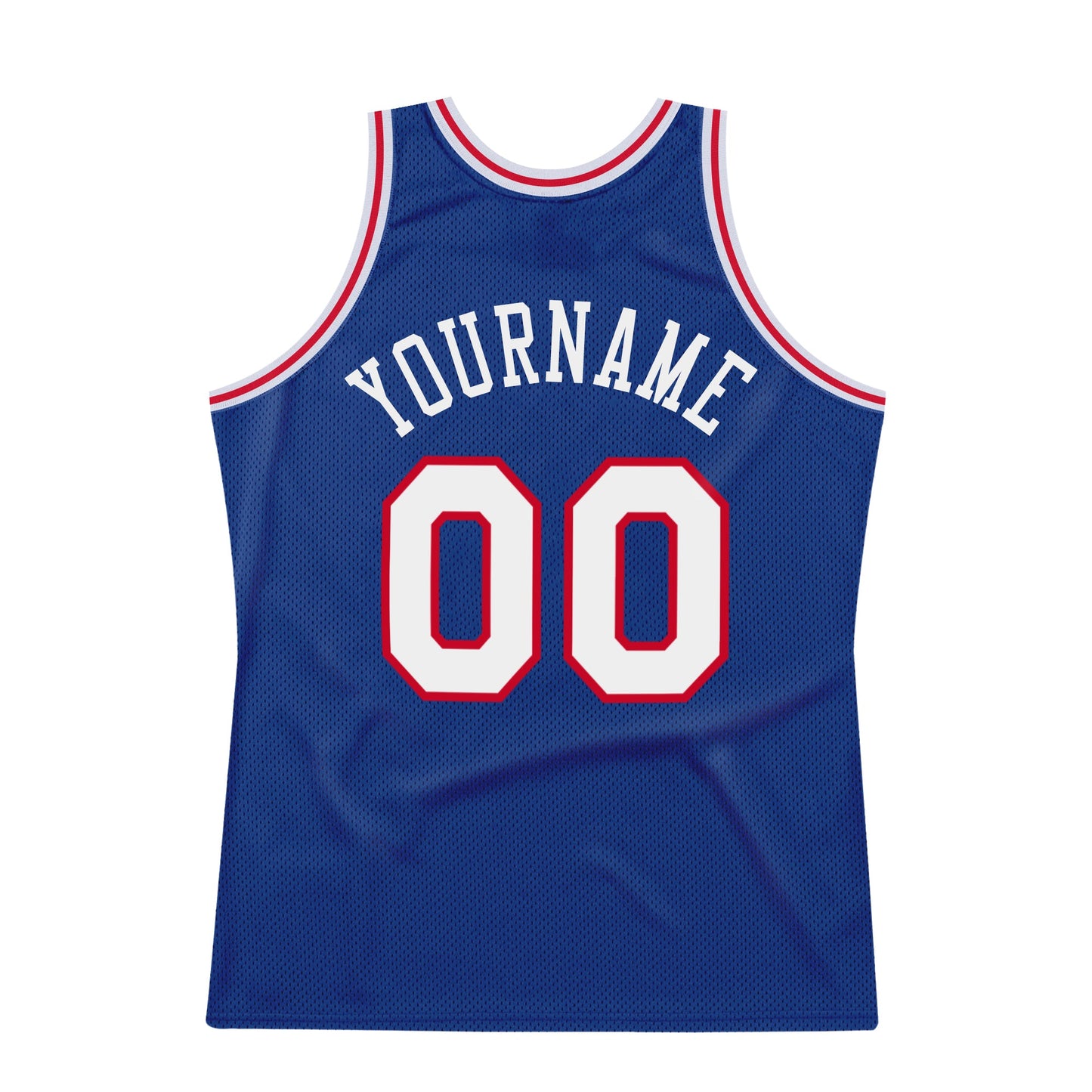 Custom Royal White-Red Authentic Throwback Basketball Jersey Limited