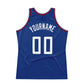 Custom Royal White-Red Authentic Throwback Basketball Jersey Limited
