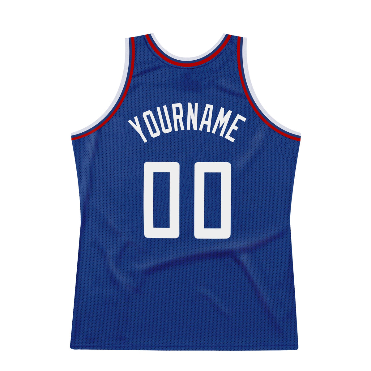 Custom Royal White-Red Authentic Throwback Basketball Jersey Limited
