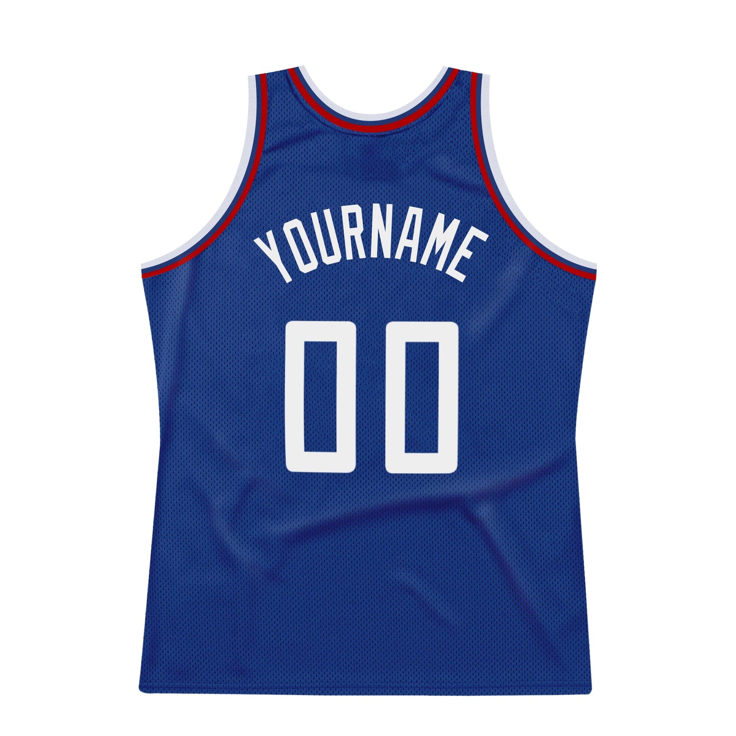 Custom Royal White-Red Authentic Throwback Basketball Jersey Limited