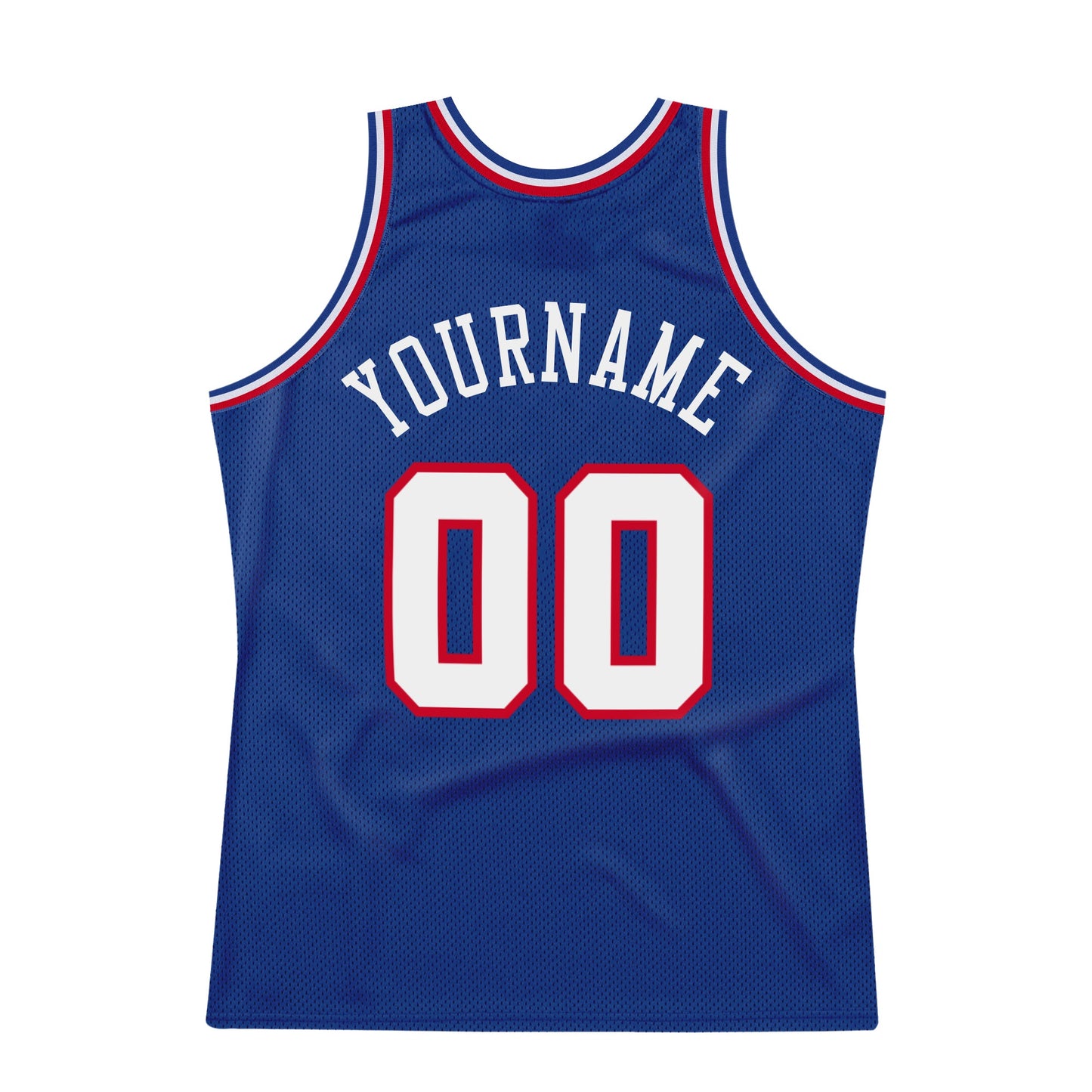 Custom Royal White-Red Authentic Throwback Basketball Jersey Limited