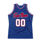 Custom Royal White-Red Authentic Throwback Basketball Jersey Limited