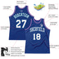 Custom Royal White-Purple Authentic Throwback Basketball Jersey Limited