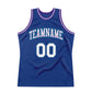Custom Royal White-Purple Authentic Throwback Basketball Jersey Limited