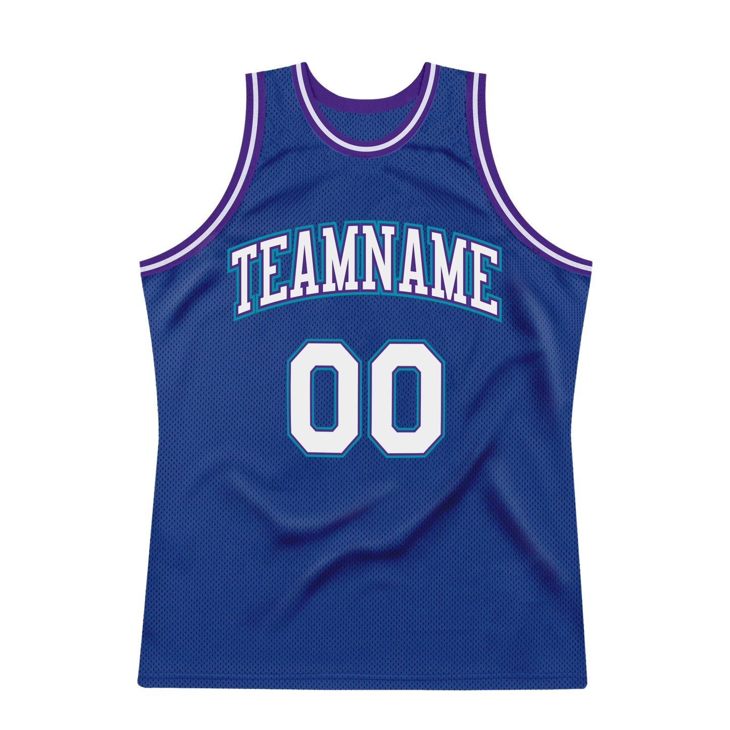 Custom Royal White-Purple Authentic Throwback Basketball Jersey Limited