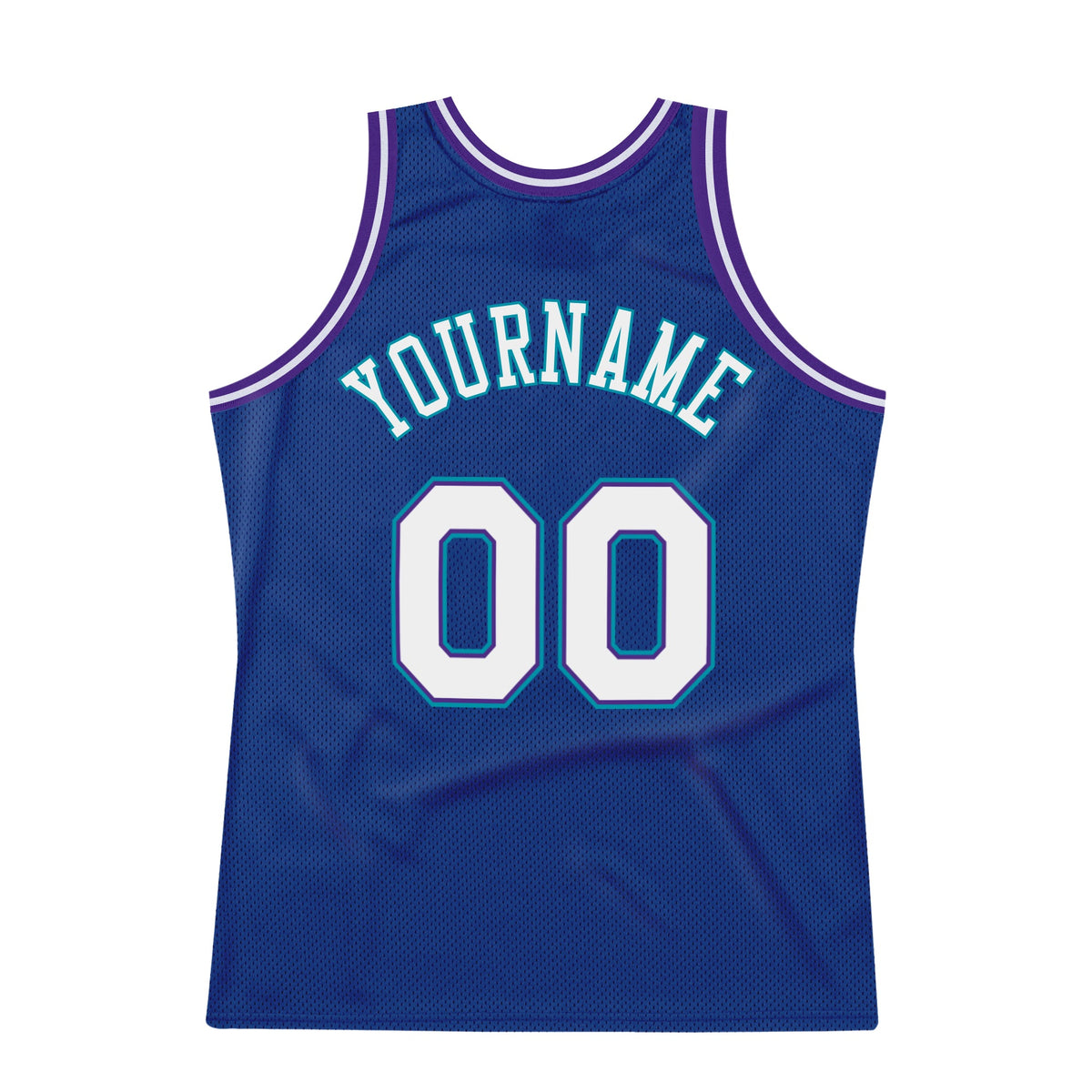 Custom Royal White-Purple Authentic Throwback Basketball Jersey Limited